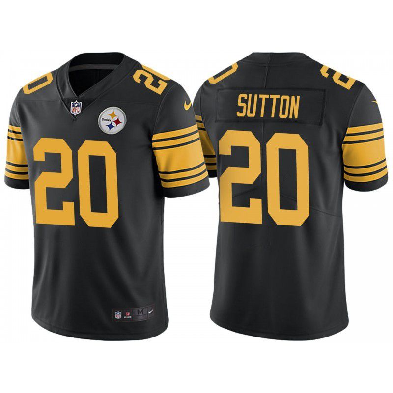 Men Pittsburgh Steelers #20 Cameron Sutton Nike Black Limited Rush NFL Jersey->pittsburgh steelers->NFL Jersey